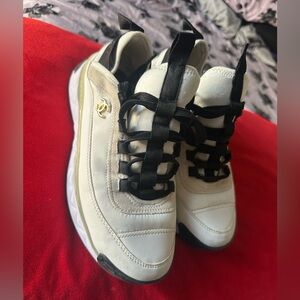 CHANEL Black and White Athletic Shoes